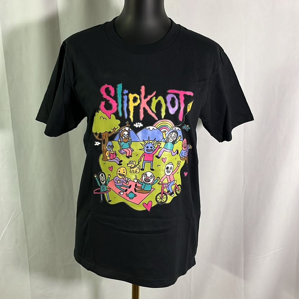 Slipknot Cartoon Graphic Short Sleeve T-Shirt